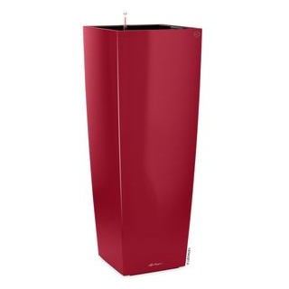 Lechuza Übertopf CUBICO Alto Premium 40 rot, 39,5 x 39,5 x 105 cm, quadratisch, Kunststoff