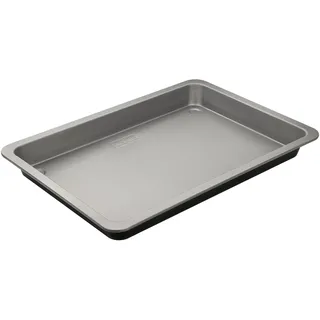 Zenker Pflaumenkuchen Backblech energy, Premium-Backform, für köstliche Kuchen, verkürzt die Backzeit um bis zu 20% (Farbe: silber/anthrazit), Menge: 1 Stück