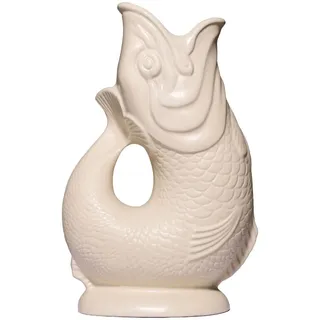 Gluckigluck Karaffe XL Sand matt – 1,2 l – Original Gluggle Jug aus England – Wasserkrug mit Glucker-Geräusch Handgefertigt & matte Oberfläche – Kult-Krug als Vase oder Dekanter