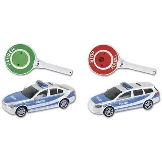 Vedes 30801806 - Speedzone Polizeiauto mit Polizeikelle Silber 1:18