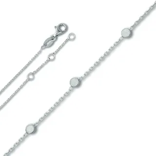 Fußkette ONE ELEMENT "Fußkettchen Rundankerkette aus 925 Silber 25 cm", silber, Fußketten, Damen, Silber 925 (Sterlingsilber), Formschön & ausgewogen – dezente Anmutung mit Stil