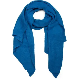 styleBREAKER XXL-Schal Asymmetrischer unifarbener Web Schal, (1-St) blau