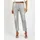 CROPPED Damen Gr 30 Normalgrößen big grau 98 Baumwolle 2 Elasthan unifarben Basic regular fit 7/8-Länge im 5-Pocket Style