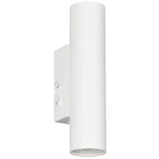 Reality Leuchten LED Wandleuchte Up and Down mit Schalter, Höhe 18cm, Leuchtmittel dimmbar, LED wechselbar, Warmweiß, indirekt-e Wand-Beleuchtung innen, Wandlampe Bett & Nachttischlampe weiß