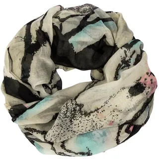 Caspar Damen Loop/Schal/Schlauchschal mit ausgefallenem Phantasie Print - viele Farben - SC367, Farbe:mint