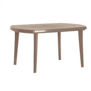 ALLIBERT Elise Gartentisch Ø 137 x 90 cm Cappuccino