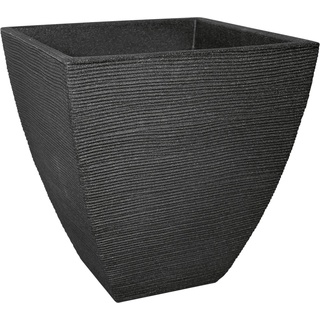 Geli Pflanztopf mit Rillen 40 x 40 cm anthrazit