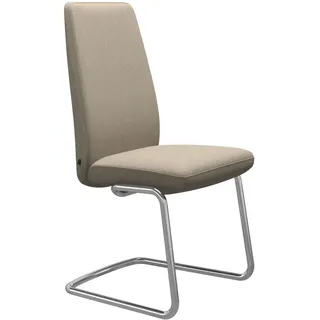 Stressless Stuhl Vanilla | Freischwinger D400 Calido Light Beige Ohne Armlehnen Hoher Rücken Poliertes Aluminium