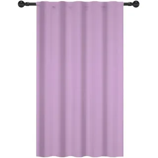 YONGFOTO Flieder Lila Halbverdunkelung Vorhänge Macaron Bauernhaus Nordisch Boho Einfarbig Raumverdunkelung Stangentasche Fensterbehandlungen für Wohnzimmer und Schlafzimmer, 117x183cm, 1 Panel