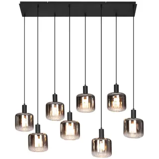 Novel Hängeleuchte Portland, Schwarz, Metall, Kunststoff, Glas, rund,rund, 39x150x123 cm, RoHS, Europäischer Sicherheitsstandard, CE, Lampen & Leuchten, Innenbeleuchtung, Leuchten nach Räumen, Esstischlampen