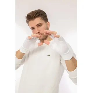 herémood Strickhandschuhe Handschuhe Winterhandschuhe Rippstrick Strickhandschuhe Herren weiß