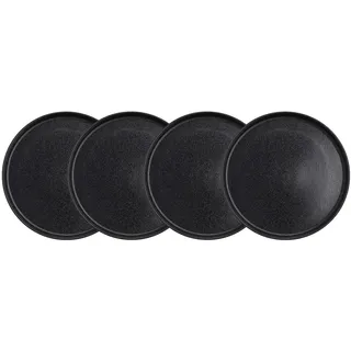 BUTLERS Frühstücksteller 22 cm Schwarz 4er Set