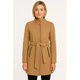 Vero Moda Kurzmantel VMBLASSJESSY AW WOOL JACKET GA LCS mit Wollanteil und Lederimitat Details braun XL (42/44)