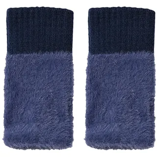 Damen Winterhandschuhe Warme Strickhandschuhe Thermohandschuhe Winter mit Fleece für Damen Winter Geschenke, Fingerlose Handschuhe Dehnbar Armstulpen Pulswärmer Warme Fäustlinge (Navy, One Size)