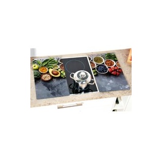 Kesper Herdabdeckplatte Healthy Kitchen bunt Glas B/L: ca. 30x52 cm