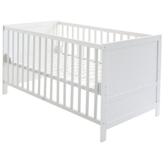 roba® Kinderbett »Gitterbett, 70x 140 cm«, in Rahmenoptik weiß oder natur weiß