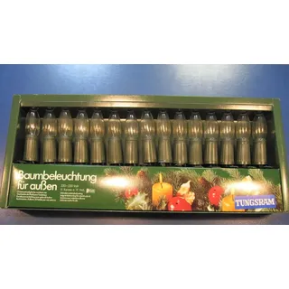 Weihnachtslichterkette für Außen  15 Osram Kerzen E14 45W CAK Made in Germany !