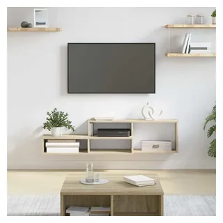 vidaXL WandTVStand 120x25x28,5 cm Grau Holzwerkstoff