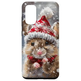 Hülle für Galaxy S20 Maus Weihnachten Maus Winter Schneeflocken Urlaub