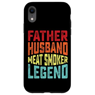 Hülle für iPhone XR Vater Ehemann Fleisch Smoker Legende Lustig Retro BBQ Chef Papa