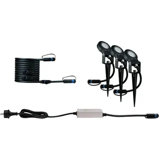 Paulmann LED Gartenstrahler Sting Aluminium 23,8 cm 3 Stk insektenfreundlich anthrazit