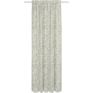 Vorhang ADAM "Scribble" Gardinen Gr. 145 cm, Multifunktionsband, 142 cm, schwarz (natur, schwarz) Esszimmergardinen nachhaltig aus Bio-Baumwolle