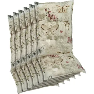 GO-DE Hochlehnerauflage 120 x 50 x 6 cm beige 6 St.