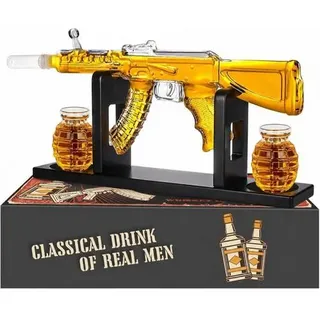 Oaksea Whisky Karaffe, Whisky Dekanter Geschenkset mit 2 Shot Gläsern, Whiskey Geschenke für Männer, Lustige Geschenke für Männer Papa Freund Ehe