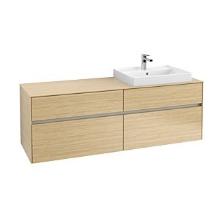 Waschbeckenunterschrank 160 x 55 cm Nordic Oak