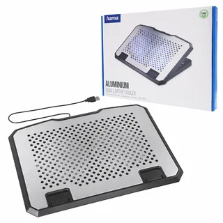 Hama Laptop-Kühler Aluminium Neigbar 2 Lüfter Schwarz
