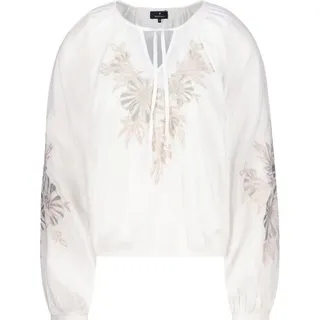 Monari Blusentop Bluse mit Stickerei - Regular Fit weiß 44