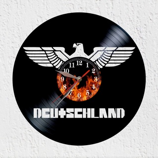 VINY WOODY Industrial Metal Schallplattenuhr Vinyl Neue Deutsche Härte Tanzmetall Wanddekoration Original Geschenk Wanduhr groß