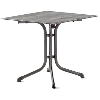 Sieger Klapptisch 80 x 80 x 73 cm Eisengrau/Beton hell