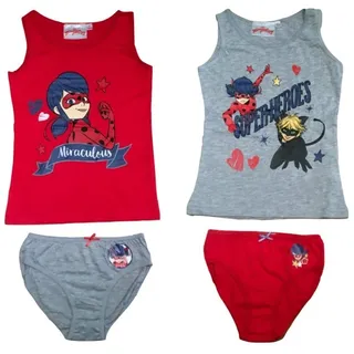 Miraculous - Ladybug Unterhemd Miraculous Ladybug Unterwäsche Set Garnitur 2 Stück rot 110