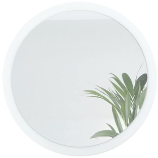 Vladon Spiegel Globe 80 cm, Made in Germany, dekorativer runder Wandspiegel für Flur und Wohnzimmer mit MDF-Rahmen in Weiß matt