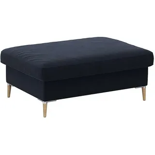 FLEXLUX Pouf Fiore, Kaltschaum, Füße Alu+ Eiche blau