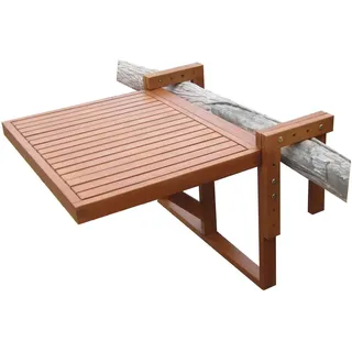 Eukalyptus Balkontisch - 60x45 cm - Holz Klapptisch Balkon Hängetisch klappbar