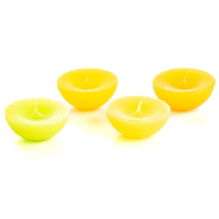 BOLTZE Aktentasche 4er Set Schwimmkerzen Kerzen in gelb, grün, orange bunt