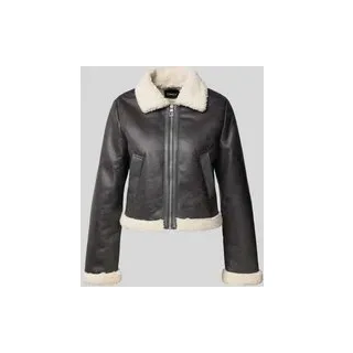 Regular Fit Kunstlederjacke mit Teddyfell-Futter Modell 'BETTY', Black, $listsize[$i].replace('"','"')