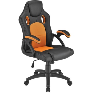 Juskys Racing Schreibtischstuhl Montreal ergonomisch Bürostuhl PC Gaming Stuhl – orange