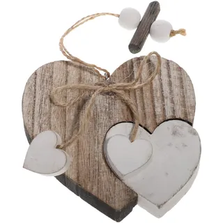 EPIGEIST Holzherz zum Aufhängen Filigranes Hängendes Herz aus Holz Romantische Deko für Zuhause und Hochzeit Einfache Installation Vielseitige Wand Fensterdekoration