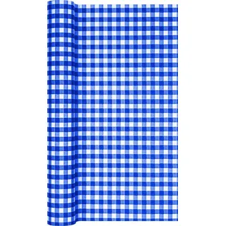 Tischläufer Karo blau / kariert / neutral / zeitlos / Oktoberfest / bayrisch 490x40cm