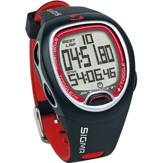 Sigma SC 6.12, Schwarz, Rot, Wasserfest, Laufen - Schwarz/Rot