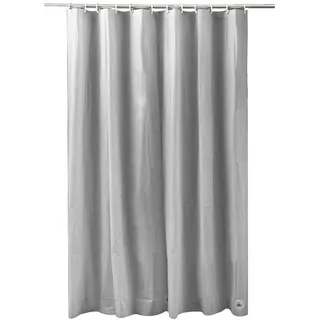 ADOB Anti-Schimmel Duschvorhang Peva Grau, 180 x 200 cm, waschbar, mit Gewichtsband und 12 Duschvorhangringen, 90815