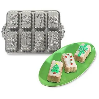 Famanu Mini-Kuchenbackform für festliche Leckereien - Weihnachtsdesign