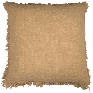 Kissen LIONI, Ockergelb - 45 x 45 cm - mit Fransen