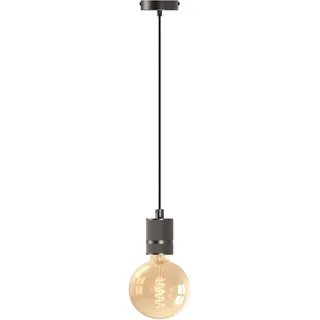 Calex | Retro Pendelleuchte | E27 | Aluminium | Gun Metal Grau | 1-Ring Modell | 1,5M Schnur