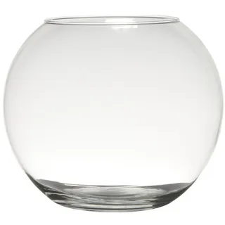 INNA-Glas Kerzenhalter Kerzen Kugelvase TOBI Earth aus Glas, klar, 23cm, Ø30cm weiß