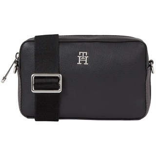 Tommy Hilfiger Mini Bag TH ESSENTIAL SC CAMERA BAG, Handtasche Damen Tasche Damen Schultertasche Recycelte Materialien schwarz 21,5 cm x 13 cm x 6 cm