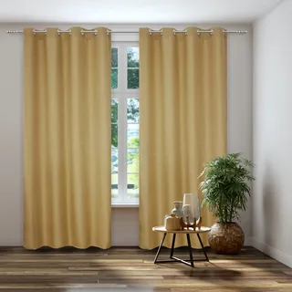 Kutti Dimout Ösen 140 x 145 cm curry